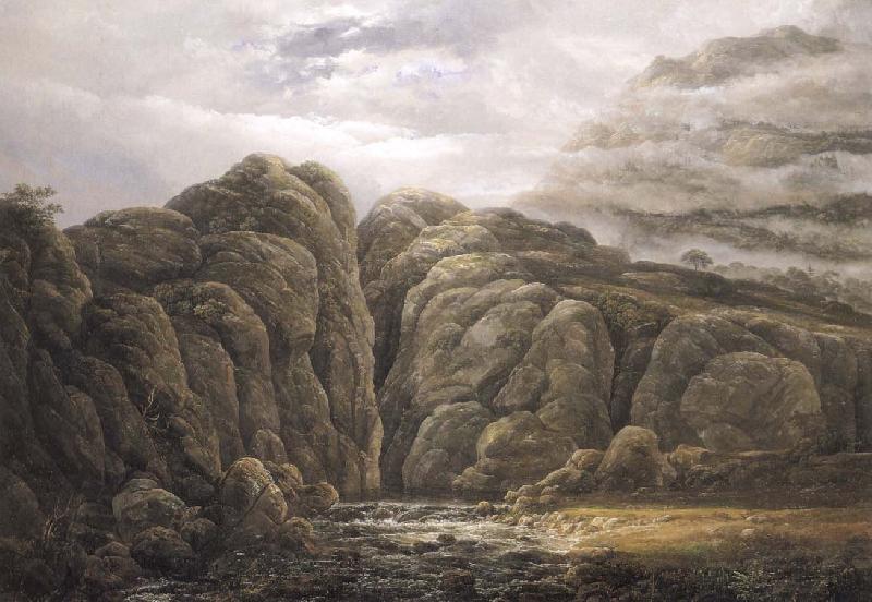 unknow artist norskt berglandskap oil painting image